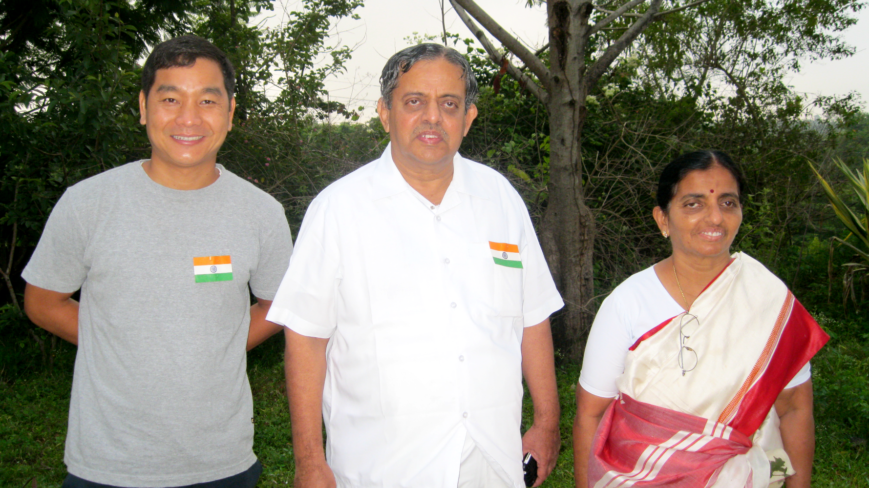 Chow Siddhartha with Dr HR Nagendra & Dr R Nagarathna, founders of SVYASA Yoga University, Bangalore Image